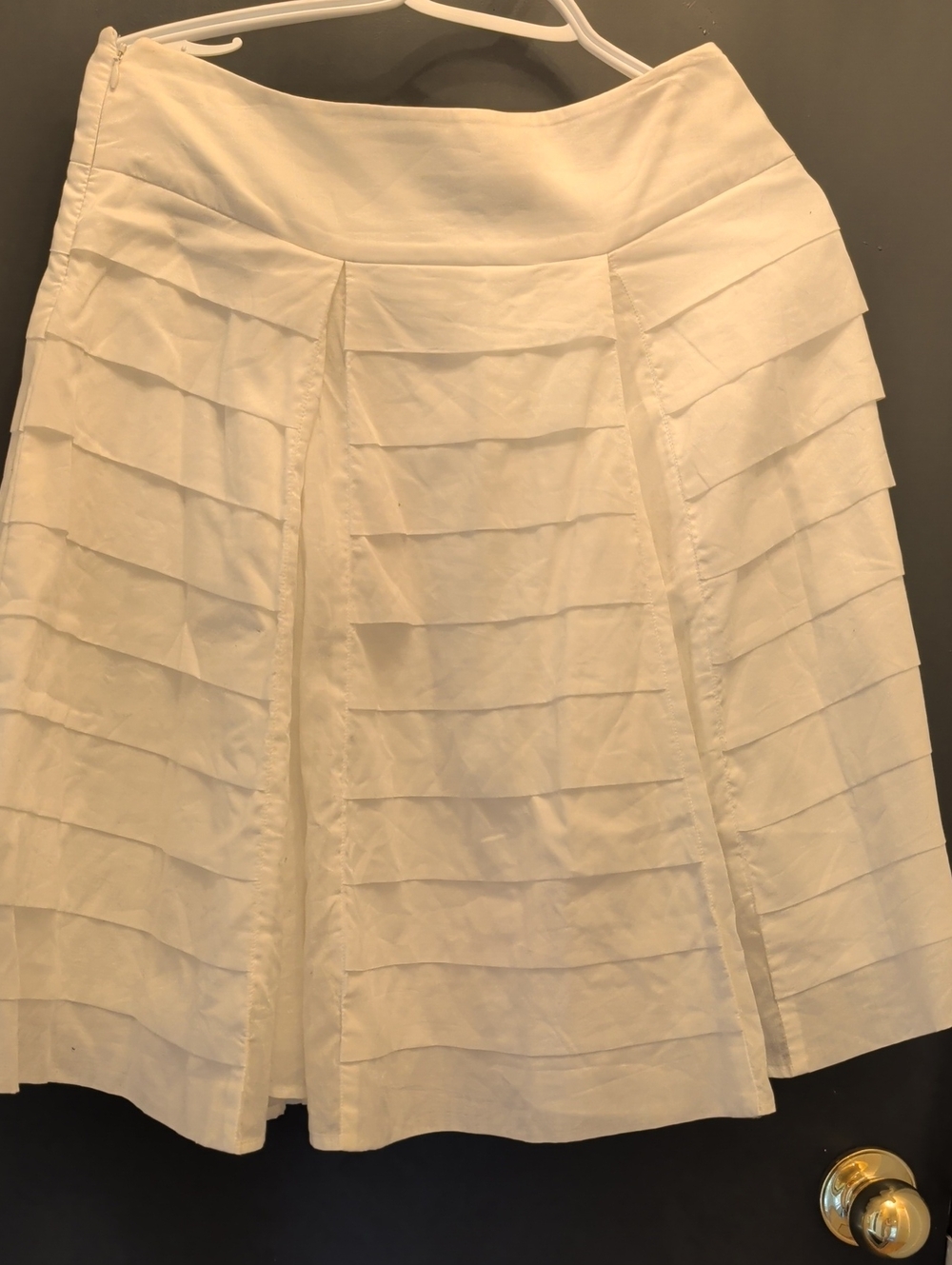 Club Monaco White Tiered A-Line Skirt